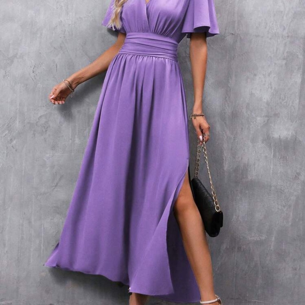 Elegant Purple Maxi Dress